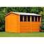 10 x 10 Dip Treated Overlap Apex Wooden Garden Shed With 6 Windows And Double Doors