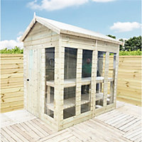10 x 10 Pressure Treated Apex Potting Shed and Bench