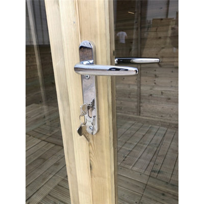 10 x 10 Pressure Treated T&G Apex Wooden Summerhouse + Overhang + Lock & Key (10ft x 10ft) / (10' x 10') (10x10) - 7
