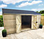 10 x 10 REVERSE Pressure Treated T&G Wooden Apex Garden Shed / Workshop & Double Doors (10' x 10' / 10ft x 10ft) (10x10)