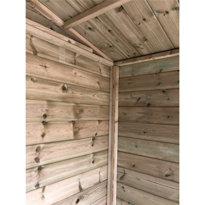 10 x 11 Pressure Treated T&G Wooden Summerhouse + Overhang + Long Windows  (10ft x 11ft) / (10' x 11') (10x11)