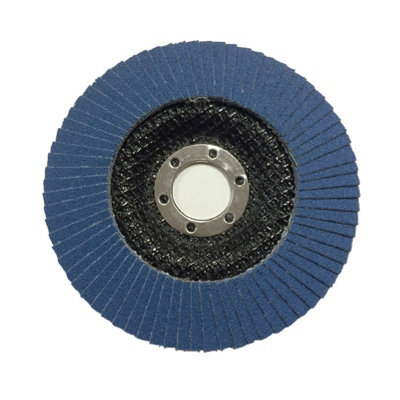 10 x 115mm Flap Disc 120 Grit Angle Grinder Sanding Zirconium Oxide