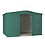 10 x 12 Apex Metal Garden Shed - Heritage Green (10ft x 12ft / 10' x 12' / 3.1m x 3.7m)