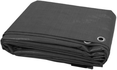 10 x 12 m Tarpaulin Cover - Grey 200GSM - Waterproof, Frost-Resistant, UV Protection, Multipurpose, Groundsheet