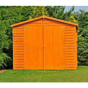 10 x 15 Feet Overlap Dip Treated Apex Shed Double Door with Windows