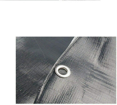 10 x 15 m Tarpaulin Cover - Grey 200GSM - Waterproof - 5