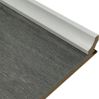 10 x 2.4m White Scotia Beading Flooring Edging Strips - Laminate And Wood Beading