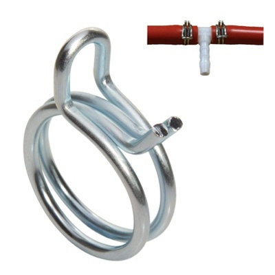 10 x 28mm Mikalor Double Wire Spring Clips Silicone Hose Pipe Air Fuel Band Clamp
