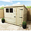 10 x 3 Garden Shed Pressure Treated T&G PENT Wooden Garden Shed - 2 Windows + Single Door (10' x 3' / 10ft x 3ft) (10x3)
