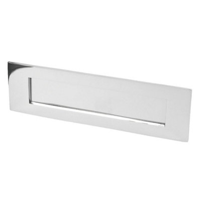 10" x 3" LETTER PLATE Sprung Flap Doors Chrome
