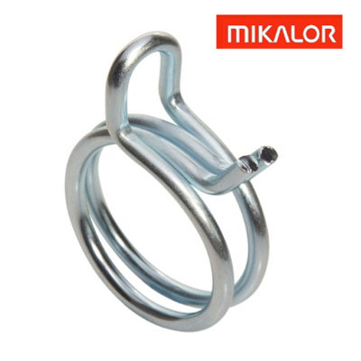 10 x 32mm Mikalor Double Wire Spring Clips Silicone Hose Pipe Air Fuel Band Clamp - 3
