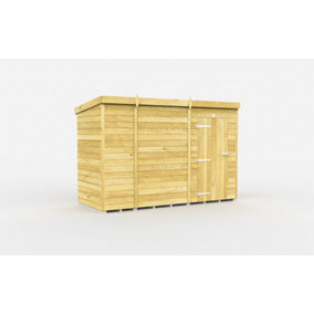 10 x 4 Feet Pent Shed - Single Door Without Windows - Wood - L118 x W302 x H201 cm