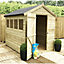 10 x 4 Garden Shed Premier Pressure Treated T&G APEX Wooden Garden Shed + 4 Windows + Single Door (10' x 4' / 10ft x 4ft) (10x4)