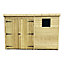 10 x 4 Garden Shed Pressure Treated T&G PENT Wooden Garden Shed - 1 Window + Double Doors (10' x 4' / 10ft x 4ft) (10x4)