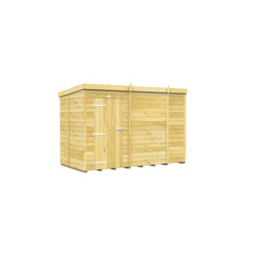 10 x 5 Feet Pent Shed - Single Door Without Windows - Wood - L147 x W302 x H201 cm