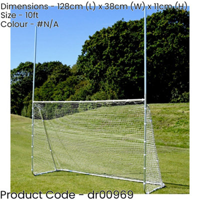 10 x 6 / 12 Feet Multi Sport Steel Goal Posts & Net - Football Rugby ...