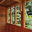 10 x 6 (2.99m x 1.79m) - Dip Treated Overlap - Apex Garden Shed - 6 Windows - Double Doors