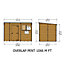 10 x 6 (3.04m x 1.82m) - Overlap Pent Wooden Garden Shed - Single Door - 2 Windows