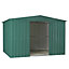10 x 6 Apex Metal Garden Shed - Heritage Green (10ft x 6ft / 10' x 6' / 3.1m x 1.8m)