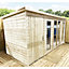 10 x 6 COMBI Pressure Treated Tongue & Groove Pent Wooden Summerhouse with Side Shed  (10' x 6') / (10ft x 6ft) (10x6)