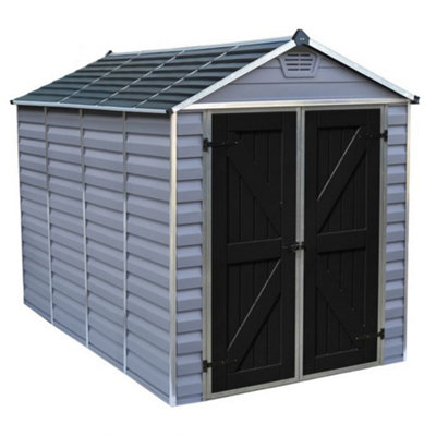 10 x 6 Double Door Apex Plastic Shed with Skylight Roofing