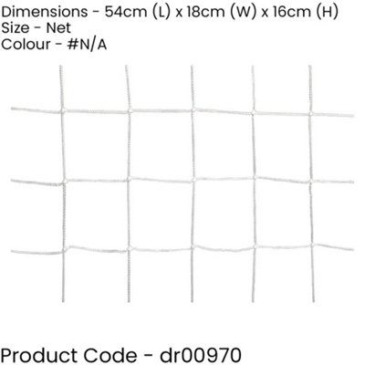 10 x 6 Feet Goal Post Spare Net - All Weather Football Rugby Hurling Outdoor Net