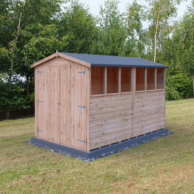 10 x 6 Feet Overlap DD Garden Shed - Dip Treated