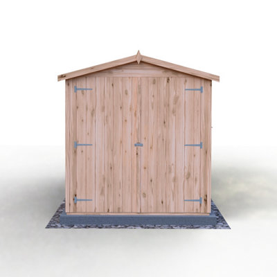 10 x 6 Feet Overlap Dip Treated Apex Shed Double Door No windows - 3