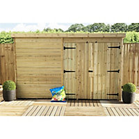 10 x 6 WINDOWLESS Garden Shed Pressure Treated T&G PENT Wooden Garden Shed + Double Doors (10' x 6' / 10ft x 6ft) (10x6)