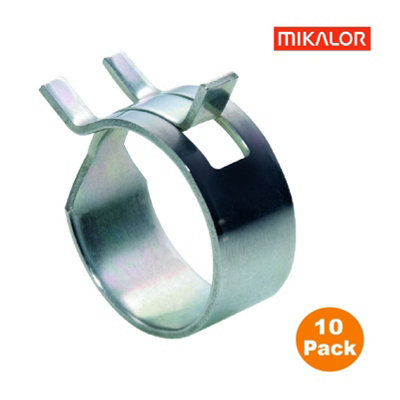 10 x 6mm Mikalor W1 Self Clamping Spring Hose Clips Silicone Pipe Air Fuel Band - 6