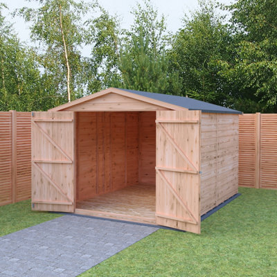 10 x 8 Feet Overlap Dip Treated Apex Shed Double Door No windows - 5