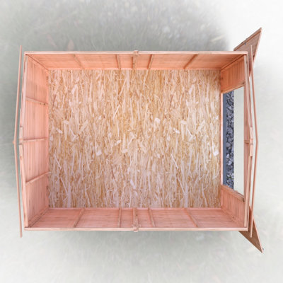 10 x 8 Feet Overlap Dip Treated Apex Shed Double Door No windows - 6