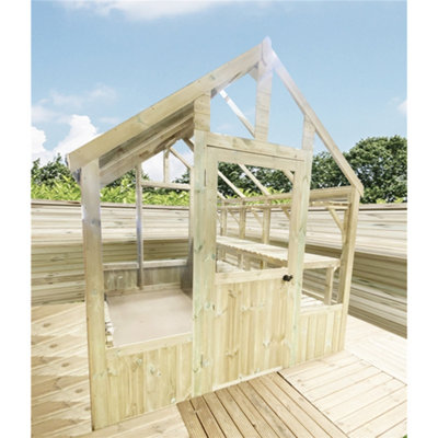 10 X 8 Pressure Treated Tongue And Groove Greenhouse + Bench