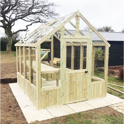 10 X 8 Pressure Treated Tongue And Groove Greenhouse + Bench - 6