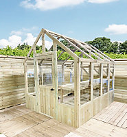 10 x 8 Pressure Treated Wooden T&G Greenhouse + Bench + FREE INSTALL (10' x 8' / 10ft x 8ft)