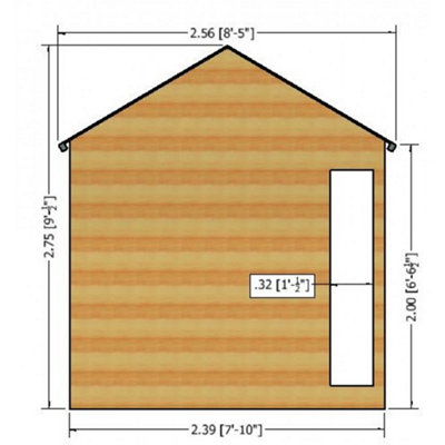 10 x 8 Reverse Wooden Summerhouse  with Bifold Doors - 3