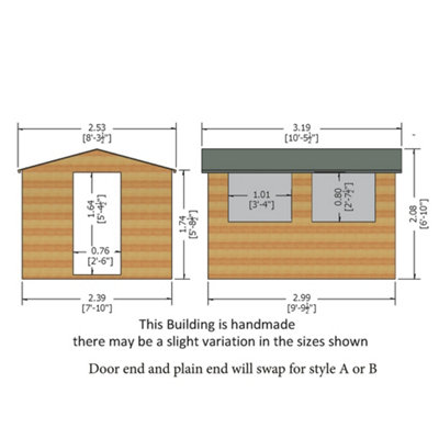 10 x 8 Tongue and Groove Apex Workshop - 7