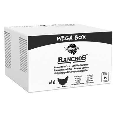 10 x 80g Pedigree Ranchos Rewards Mini Dog Chews Chicken Dog Treats