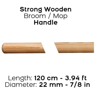 10 x Beech Wood Handle for Broom - 5