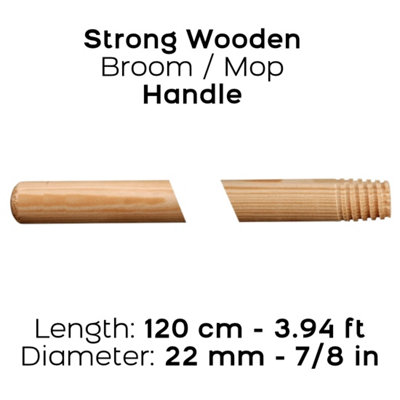 10 x Beech Wood Handle for Broom - 5