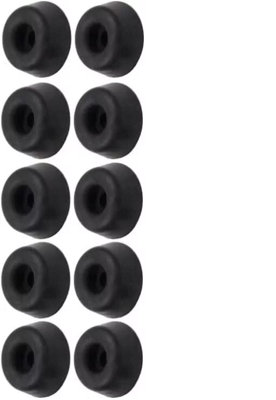 10 x Black Rubber Toilet Seat 19mm Buffer Pads