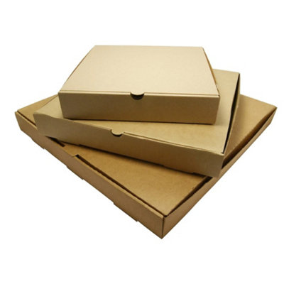 10 x Brown 7" (7.5 x 7.5 x 1.5") Takeaway Slim Postage