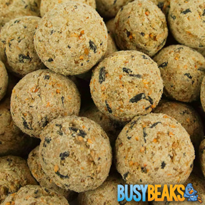 10 x BusyBeaks Suet Fat Balls - High Energy Feed Wild Garden Bird Food Treats