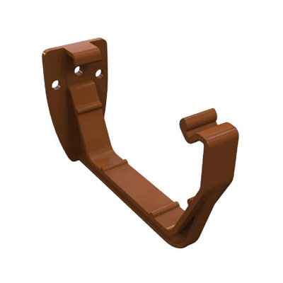 10 x Caramel Square Fascia Gutter Brackets, Freeflow 114mm Rain Water ...