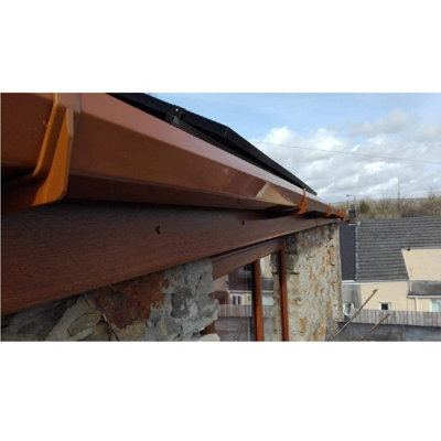10 x Caramel Square Fascia Gutter Brackets - 3