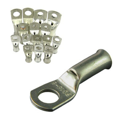 10 x Crimp or Solder Battery Lug Terminals for a 120mm² Cable with 14mm Bolt Hole