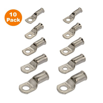 10 x Crimp or Solder Battery Lug Terminals for a 25mm² Cable with 12mm Bolt Hole