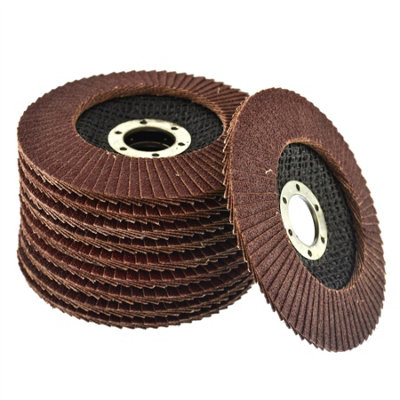 10 x Flap Discs 80 Grit Angle Grinder 4.5" (115mm) Flat Sanding Grinding AU014