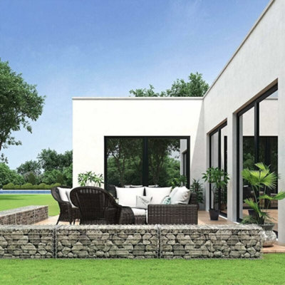 10 x Gabion Stone Wire dia 4mm Mesh size 10 x 5cm Galvanized 100 x 30 x 30cm GGB033 (10 x GGB133)
