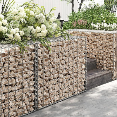 10 x Gabion Stone Wire dia 4mm Mesh size 10 x 5cm Galvanized 100 x 80 x 30cm GGB083 (10 x GGB183)